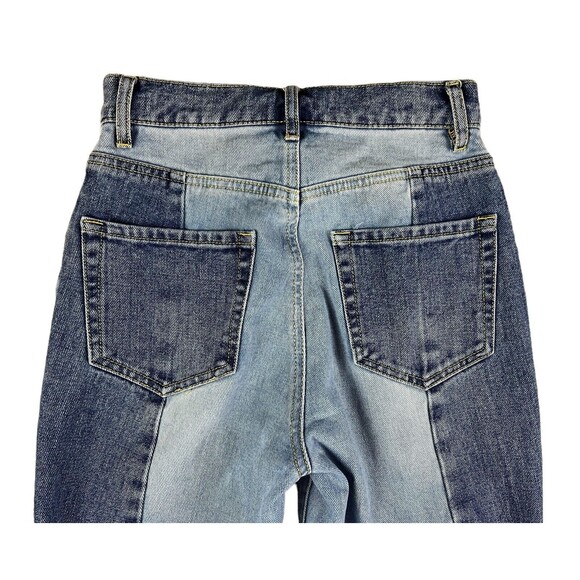 PacSun Jeans Women's Size 23 Button-Fly High Rise Straight Crop 2-Tone Denim - Picture 5 of 15